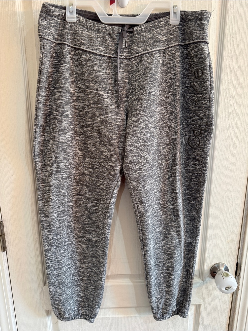 Calvin Klein Gray Heather Jogger Pants with Side Logo